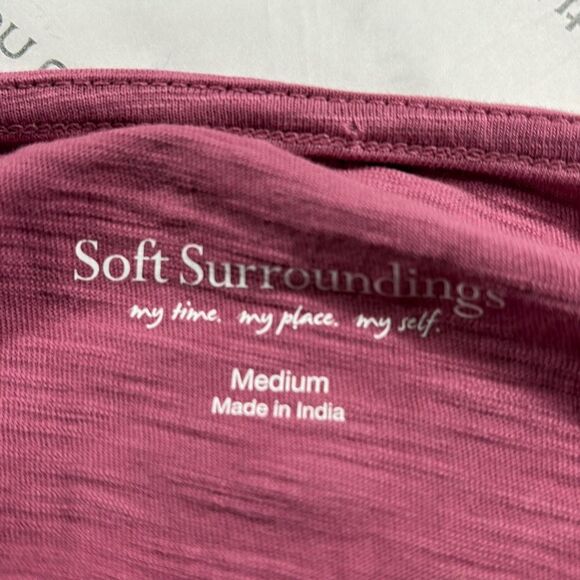 Soft Surroundings Coconut Dreams Mellow Mauve Embroidered Tunic Top M - Picture 12 of 13